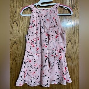 White House Black Market Pink Floral Top